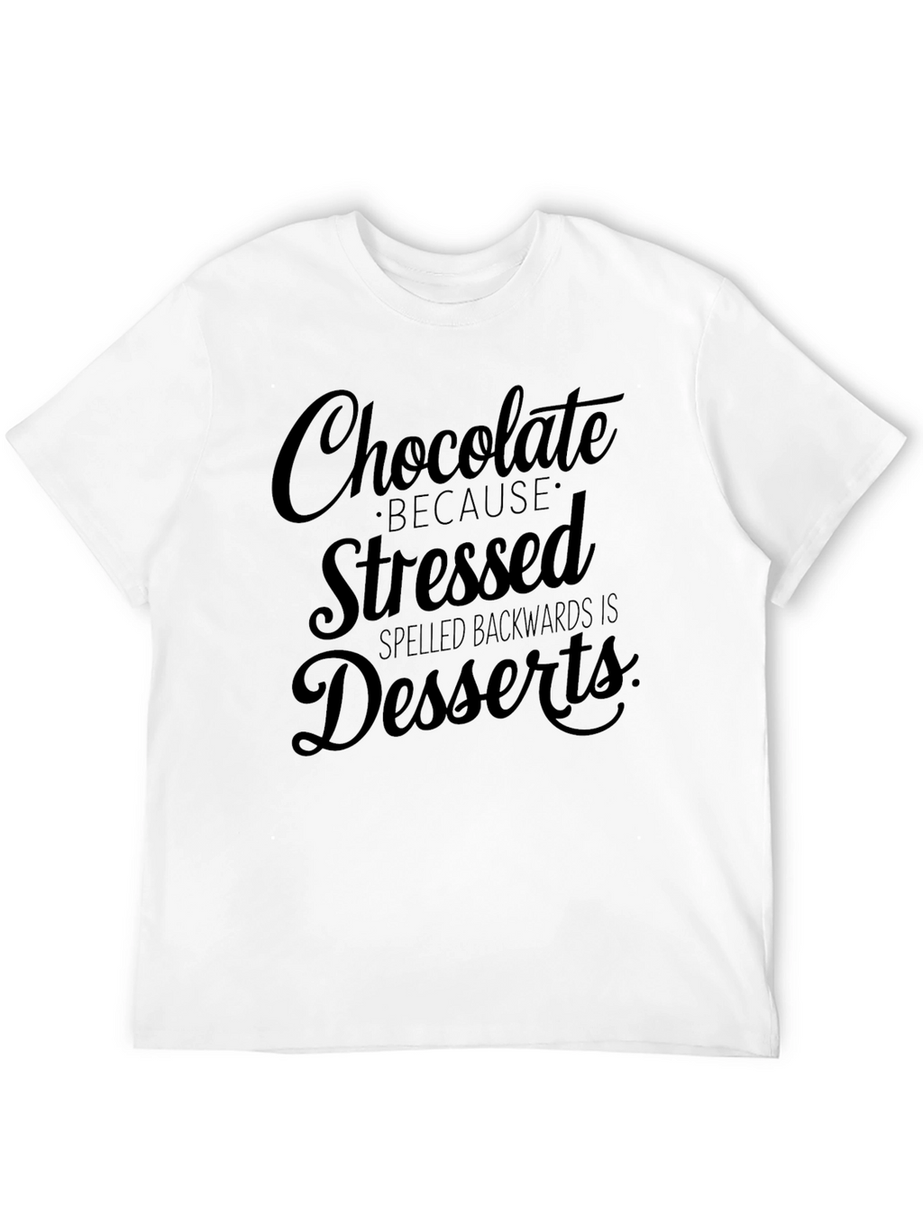 Chocolate Stressed Backwards T-Shirt