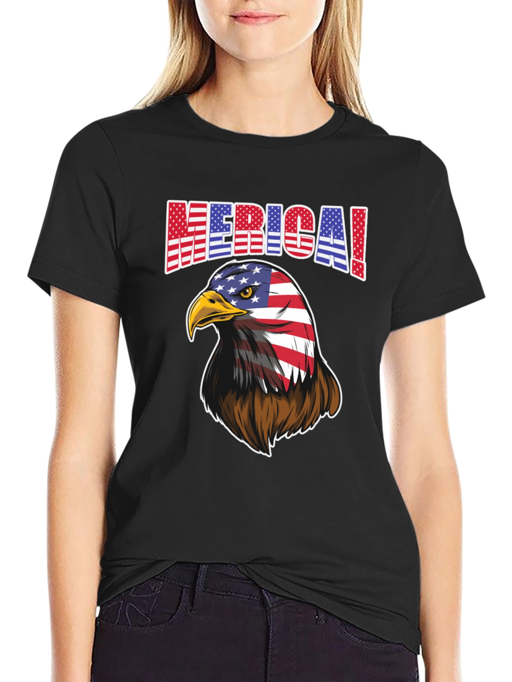 Patriotic Eagle Graphic T-Shirt - American Pride