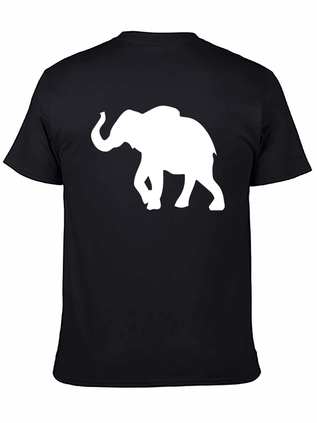 Elephant Silhouette T-Shirt - Black