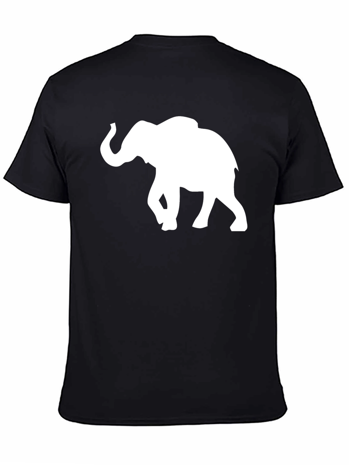 Elephant Silhouette T-Shirt - Black