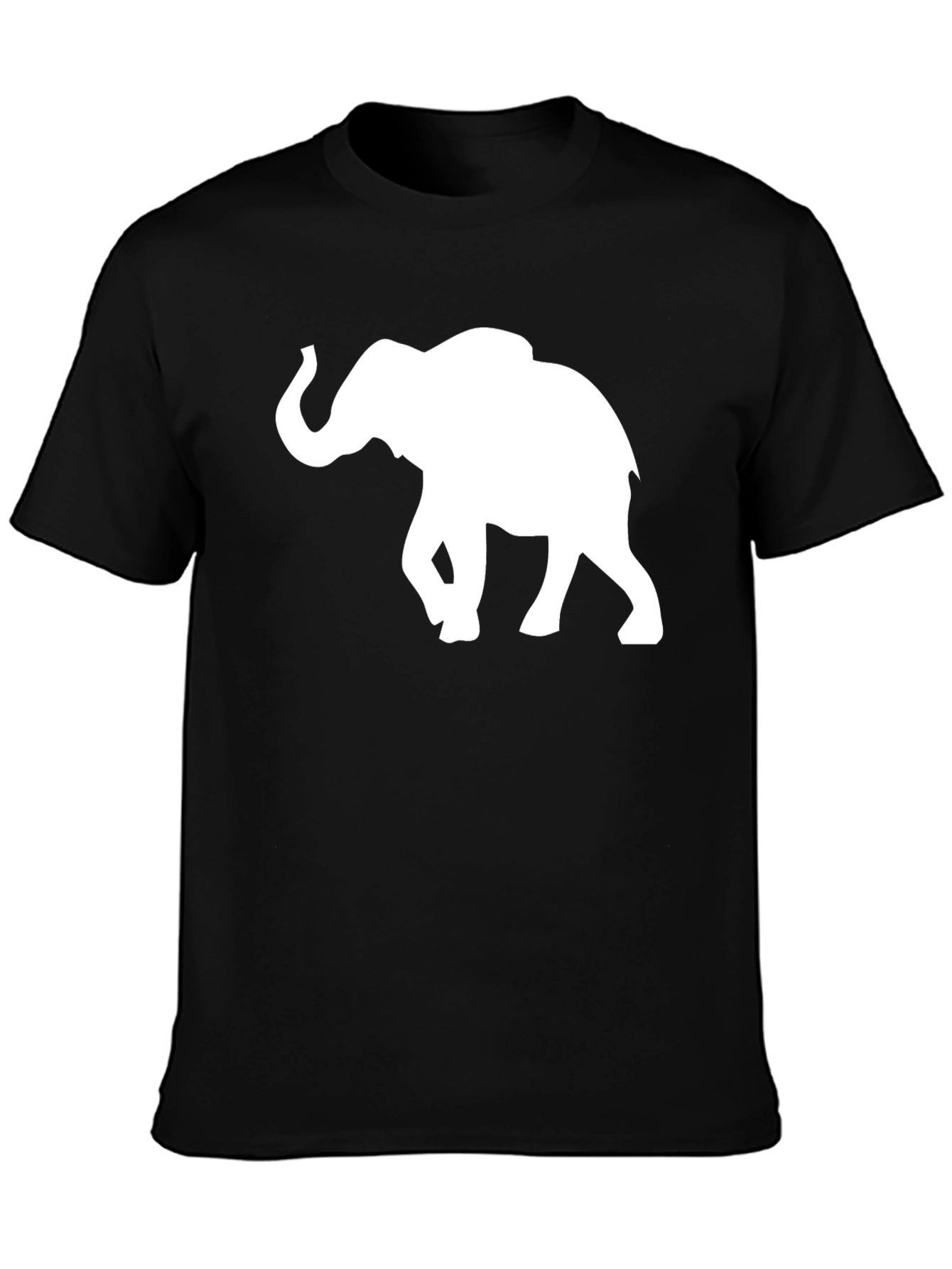 Elephant Silhouette T-Shirt - Black