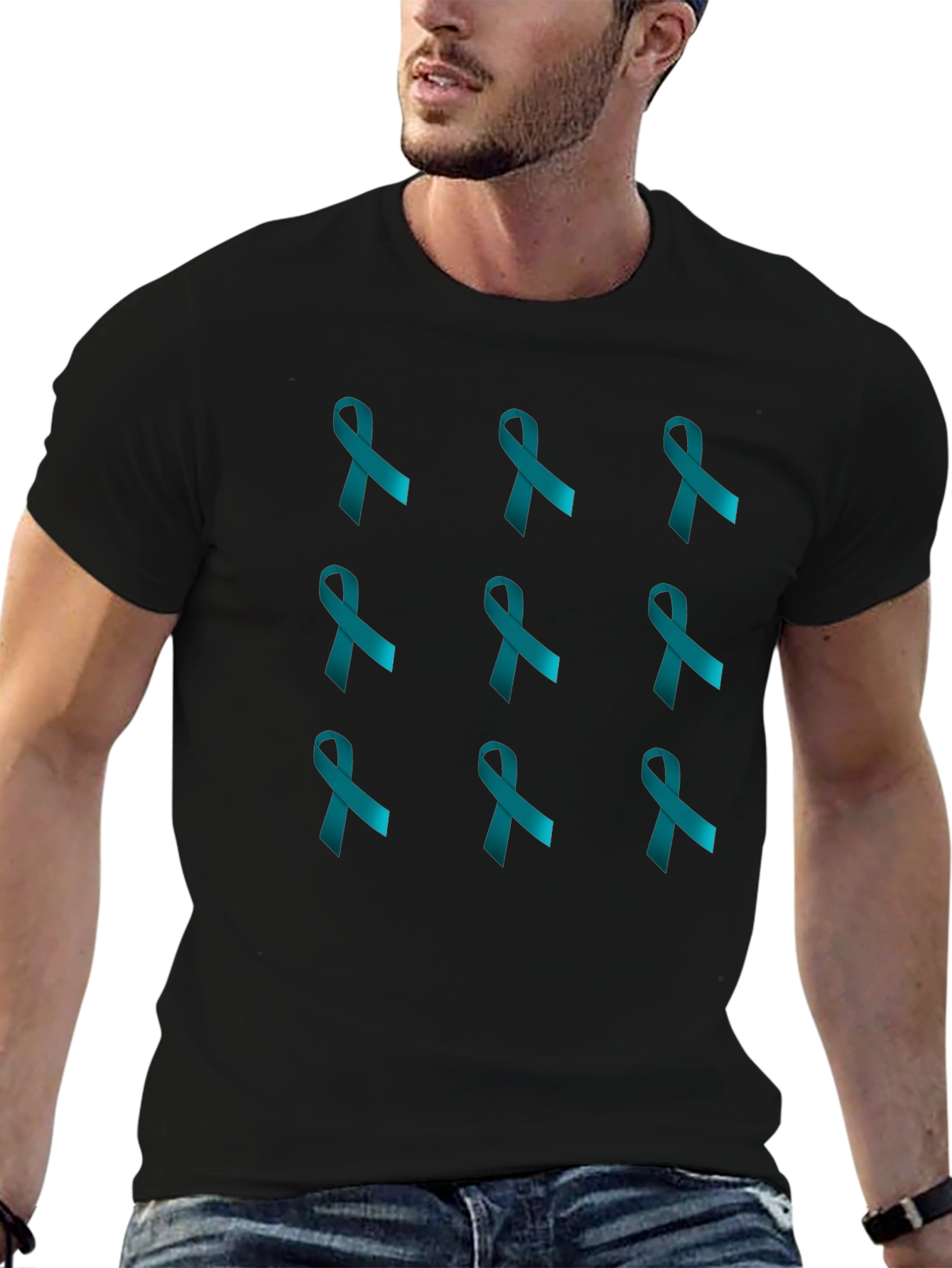 Teal Ribbon T-Shirt - Awareness & Support