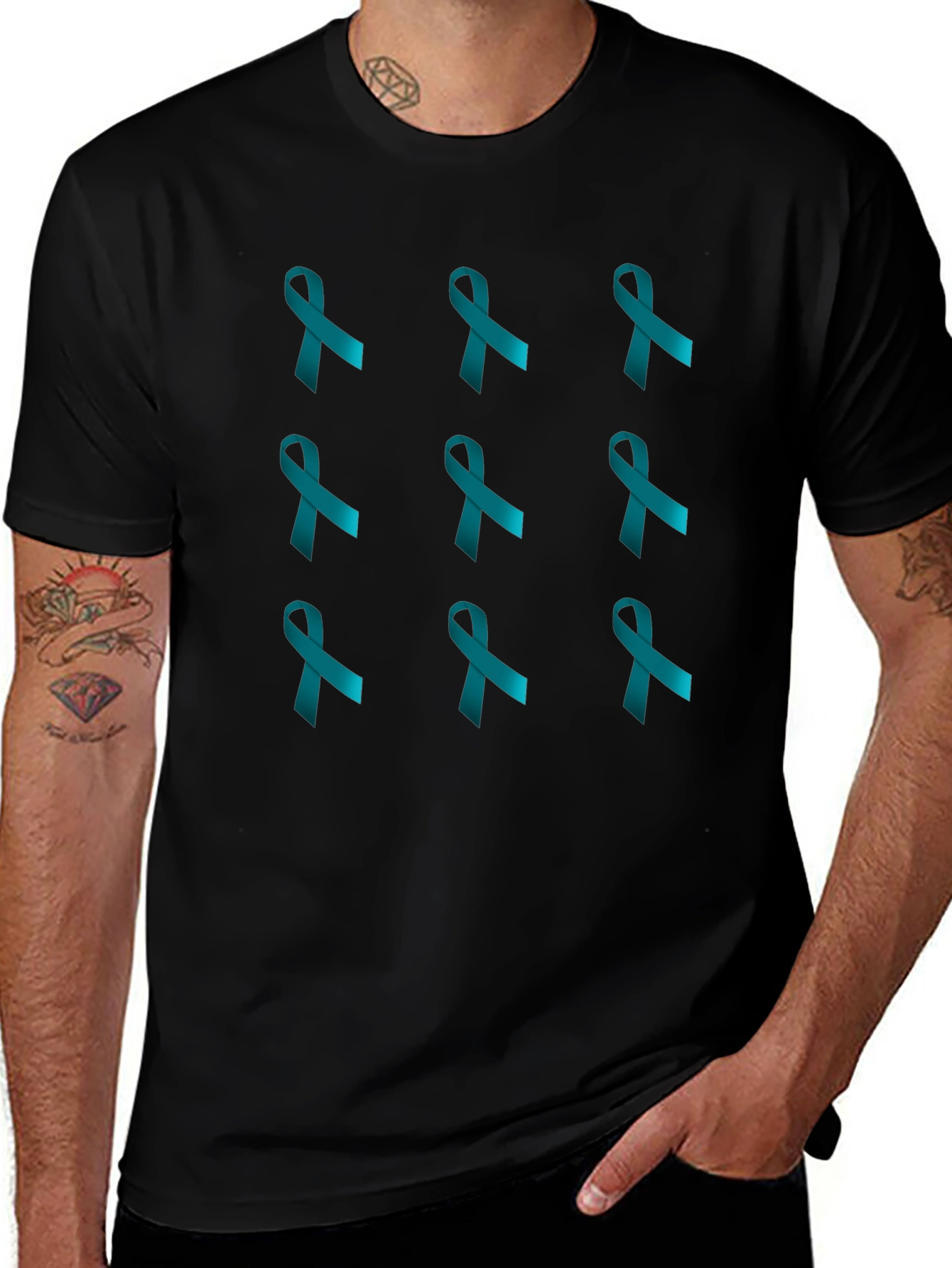 Teal Ribbon T-Shirt - Awareness & Support