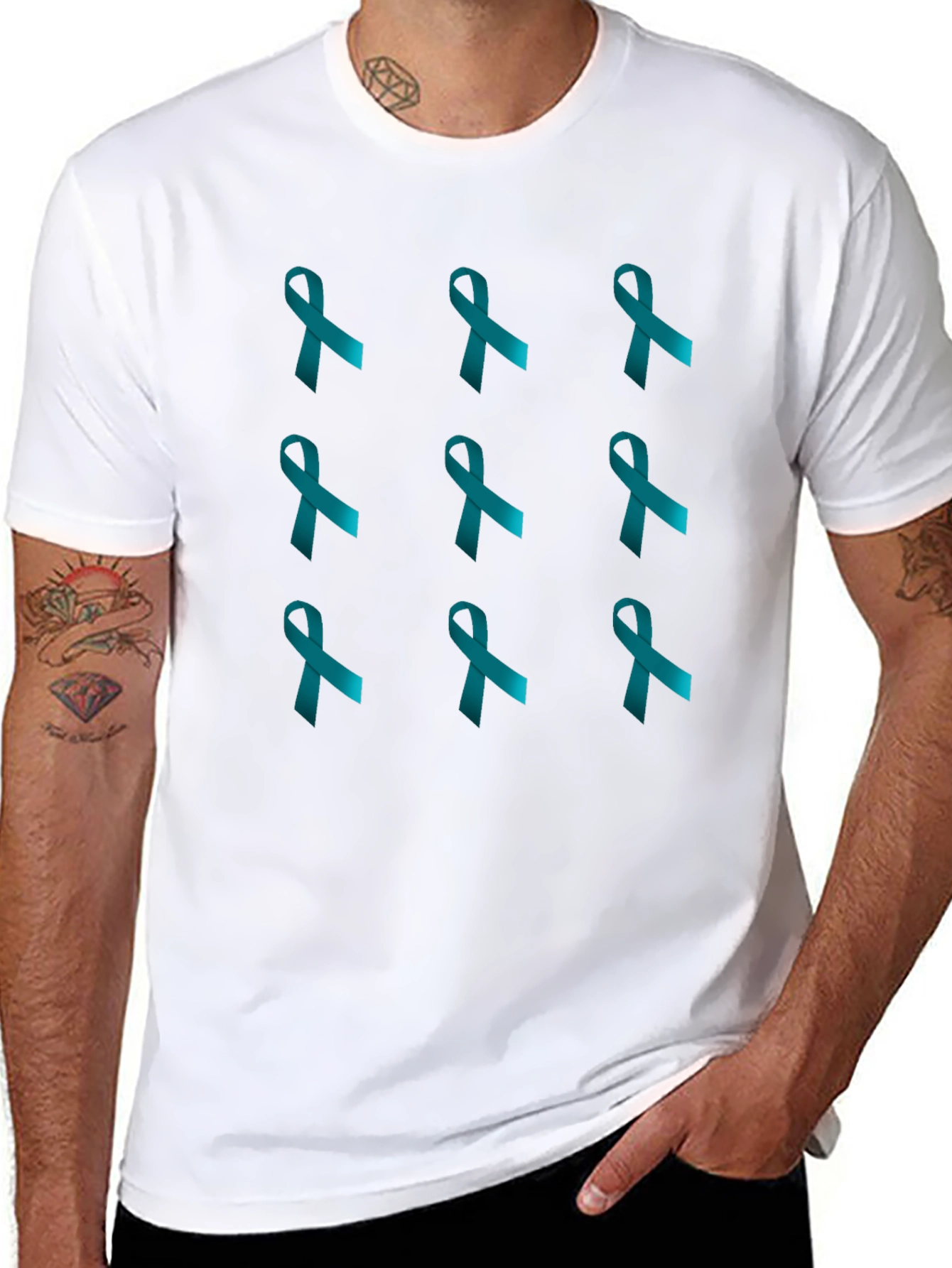 Teal Ribbon T-Shirt - Awareness & Support