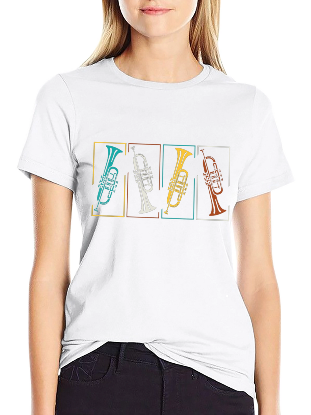 Retro Trumpet Tee - Music Lovers Gift