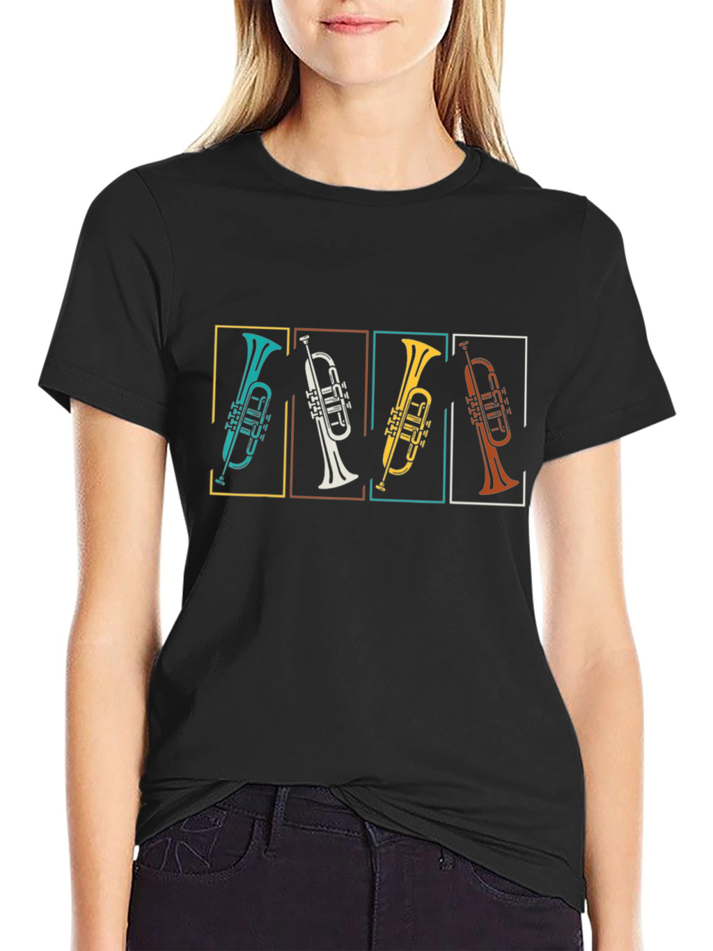 Retro Trumpet Tee - Music Lovers Gift