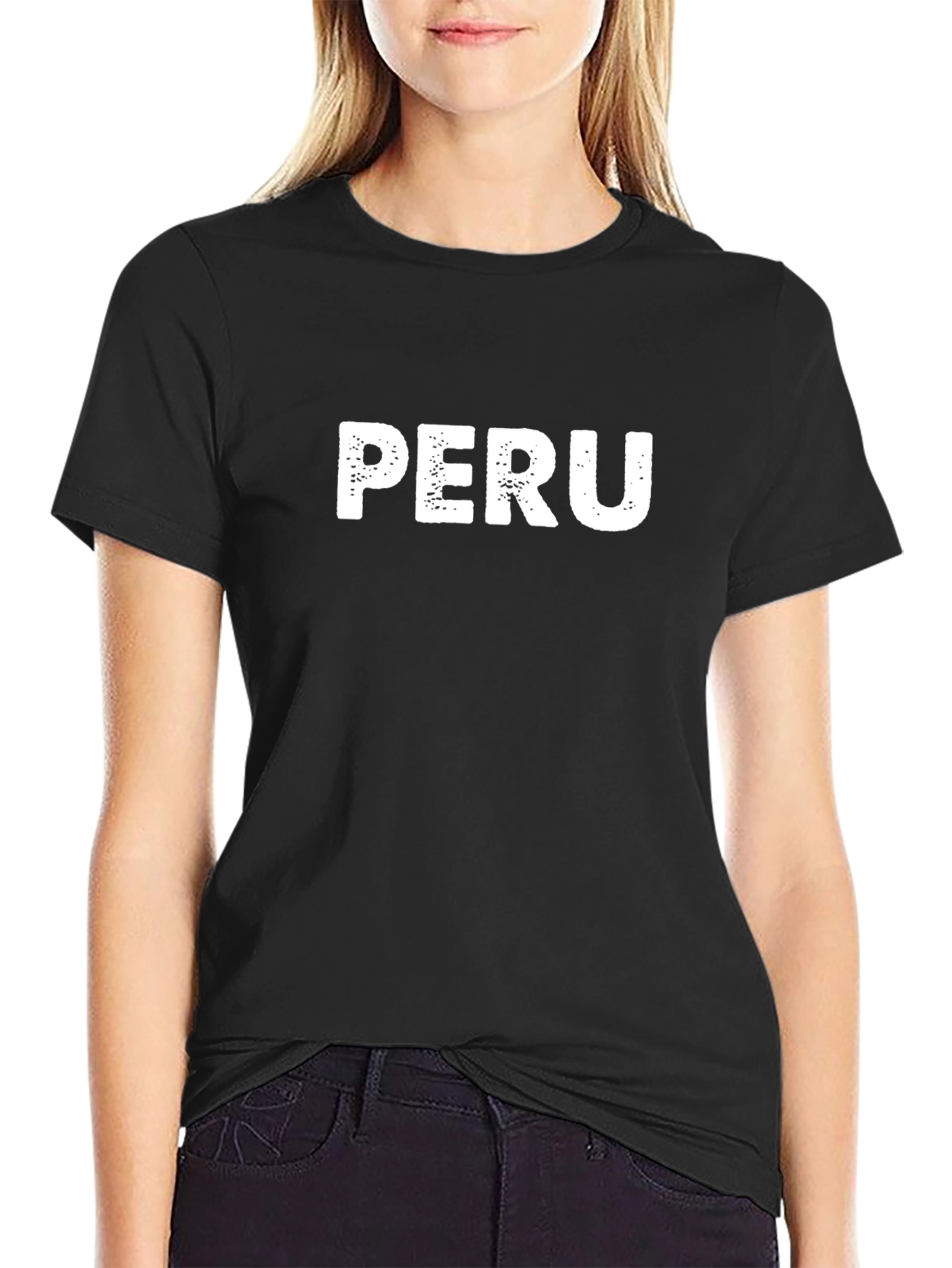 Peru Graphic Tee - Black Short Sleeve T-Shirt