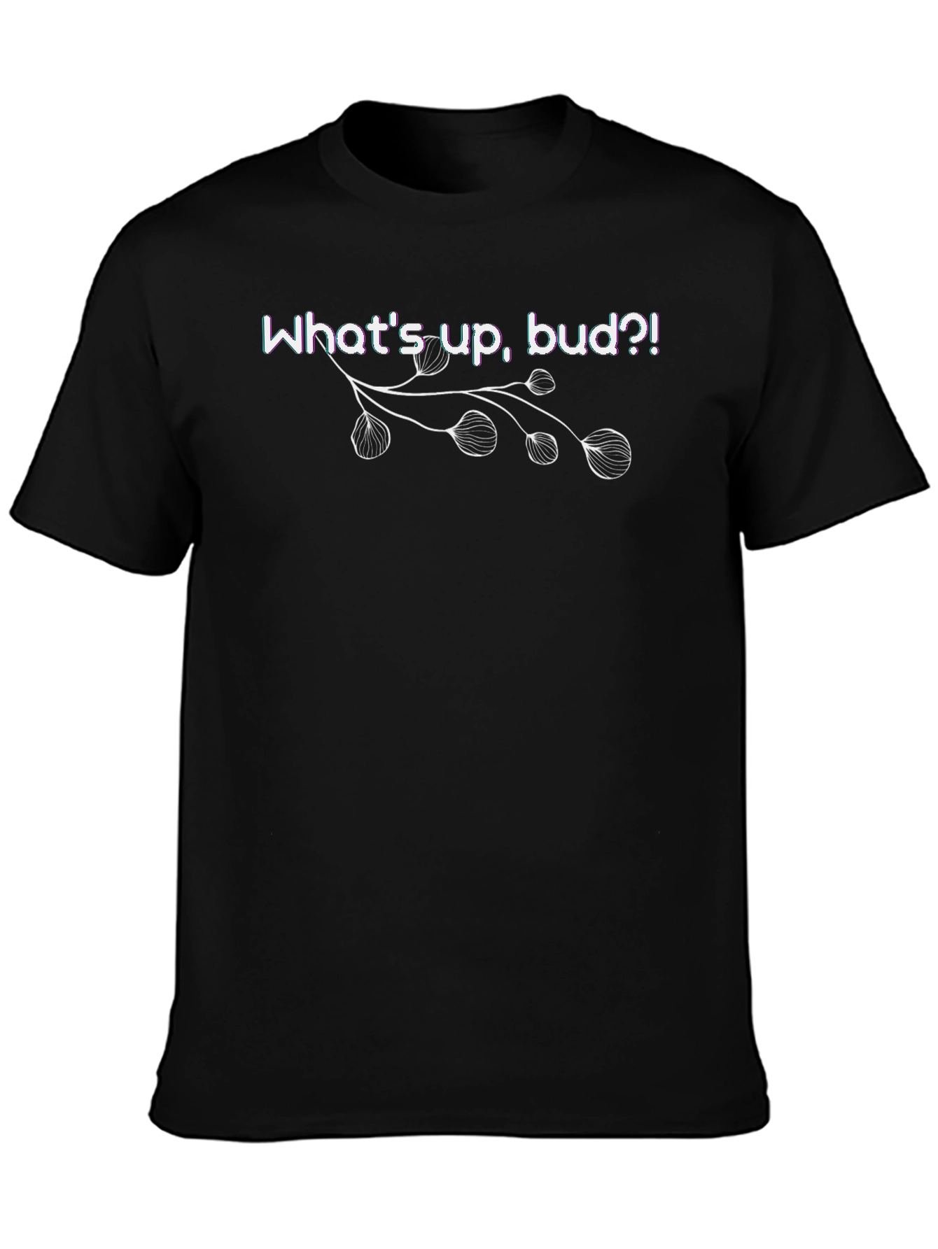 Whats Up Bud?! Graphic Tee - Black