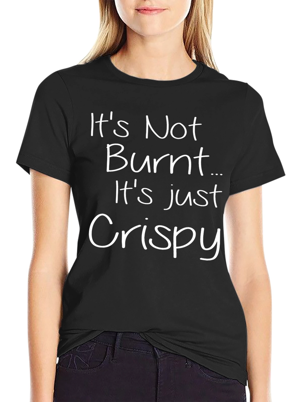 Crispy Funny T-Shirt Black Cotton