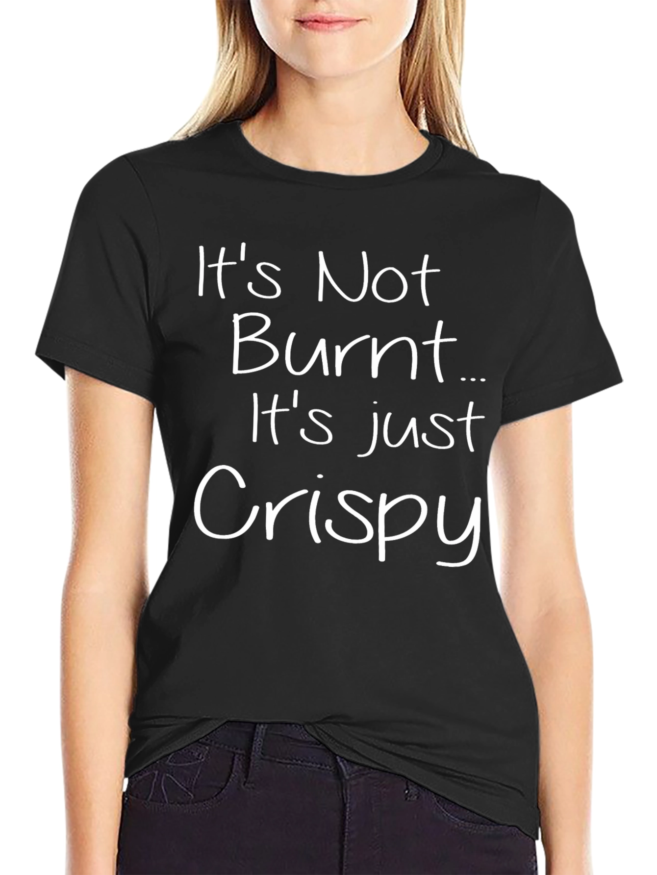 Crispy Funny T-Shirt Black Cotton