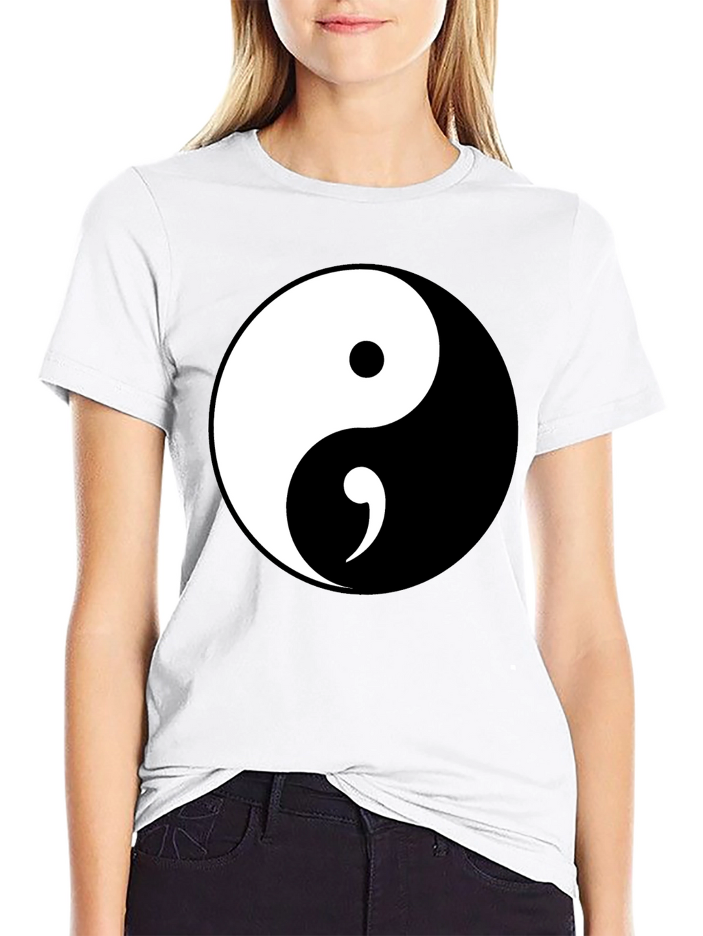Yin Yang Graphic Tee - Balance and Style