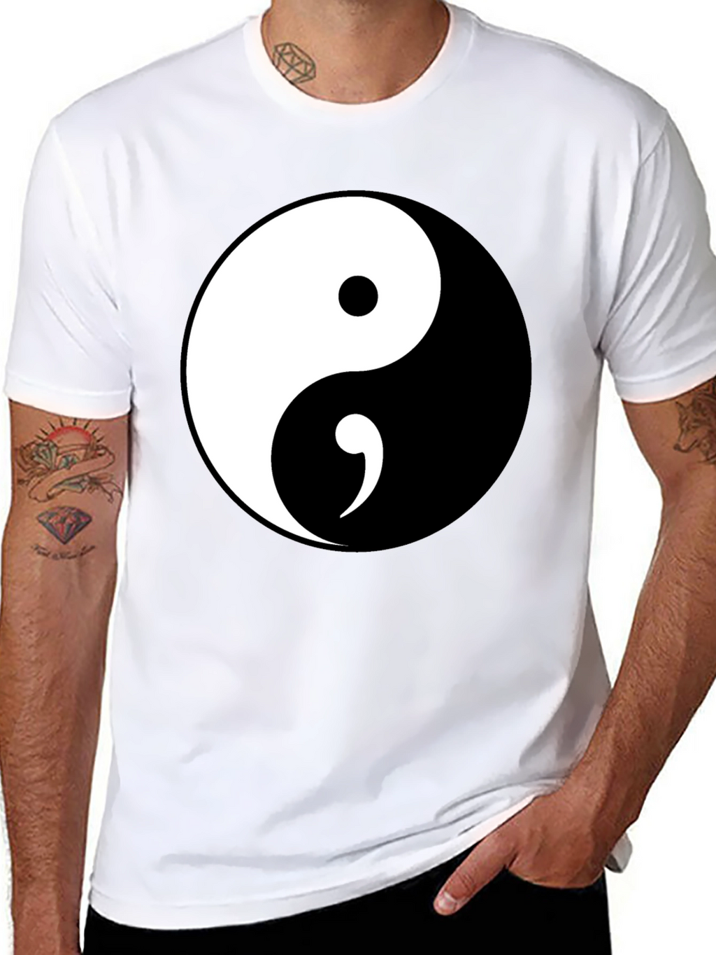 Yin Yang Graphic Tee - Balance and Style