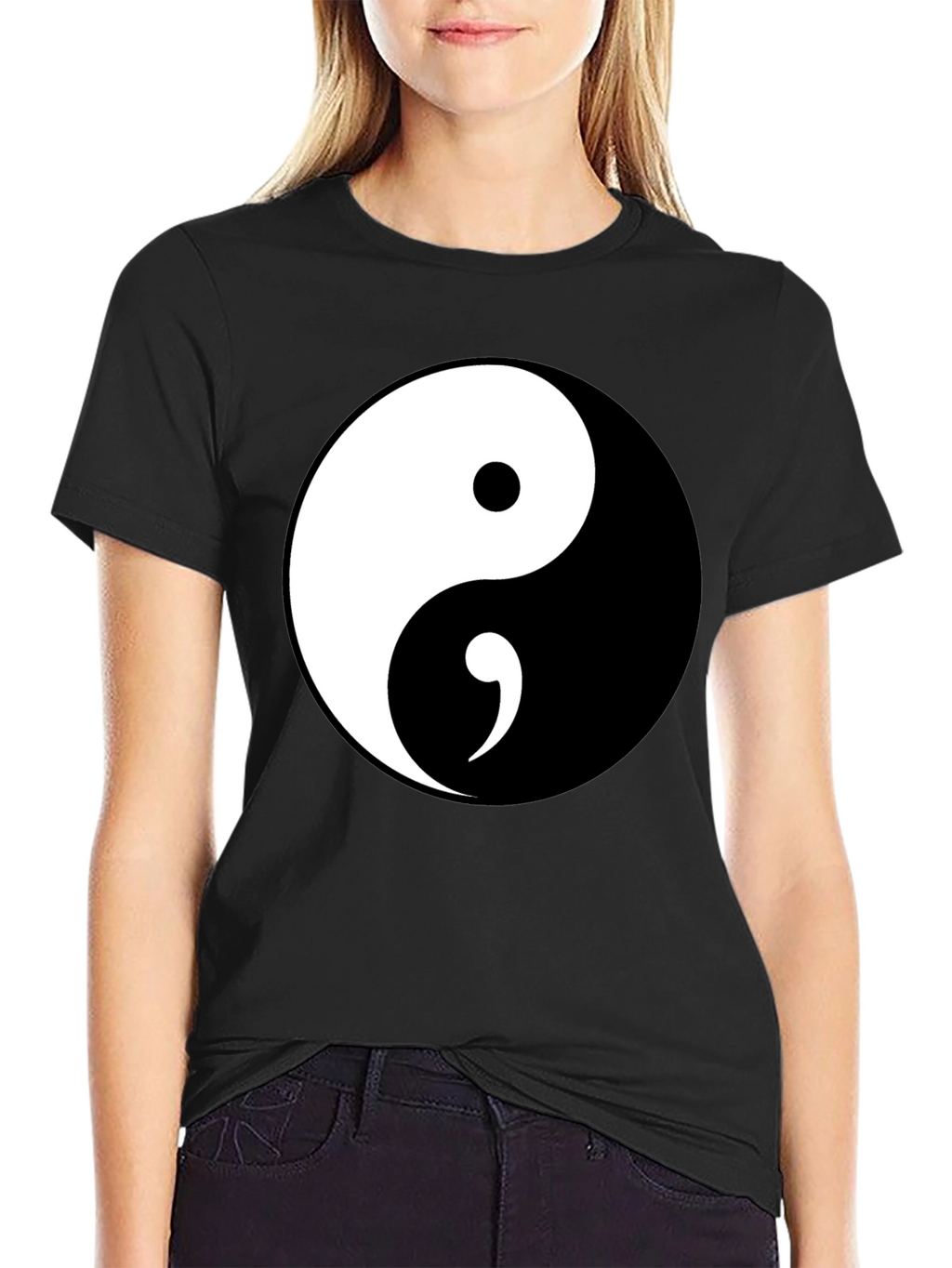 Yin Yang Graphic Tee - Balance and Style