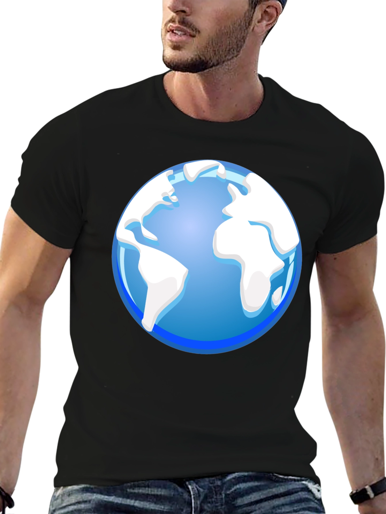 Globe Graphic Black T-Shirt