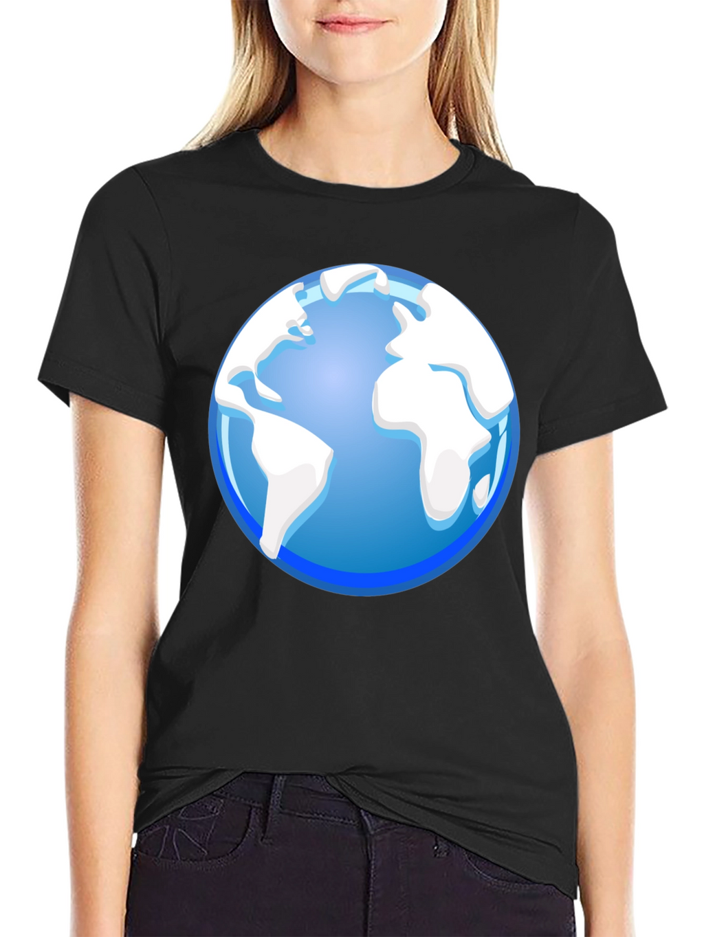 Globe Graphic Black T-Shirt