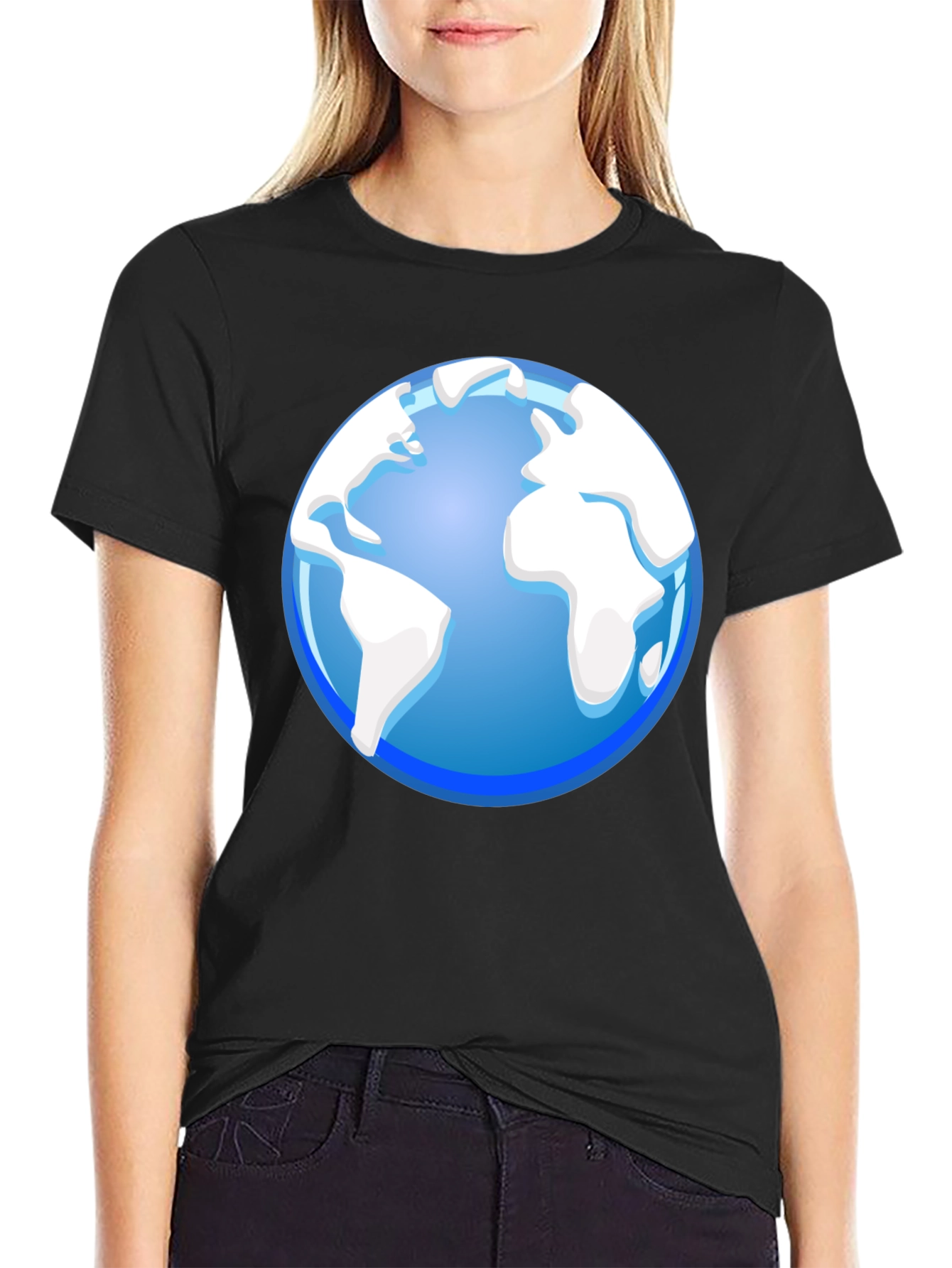 Globe Graphic Black T-Shirt