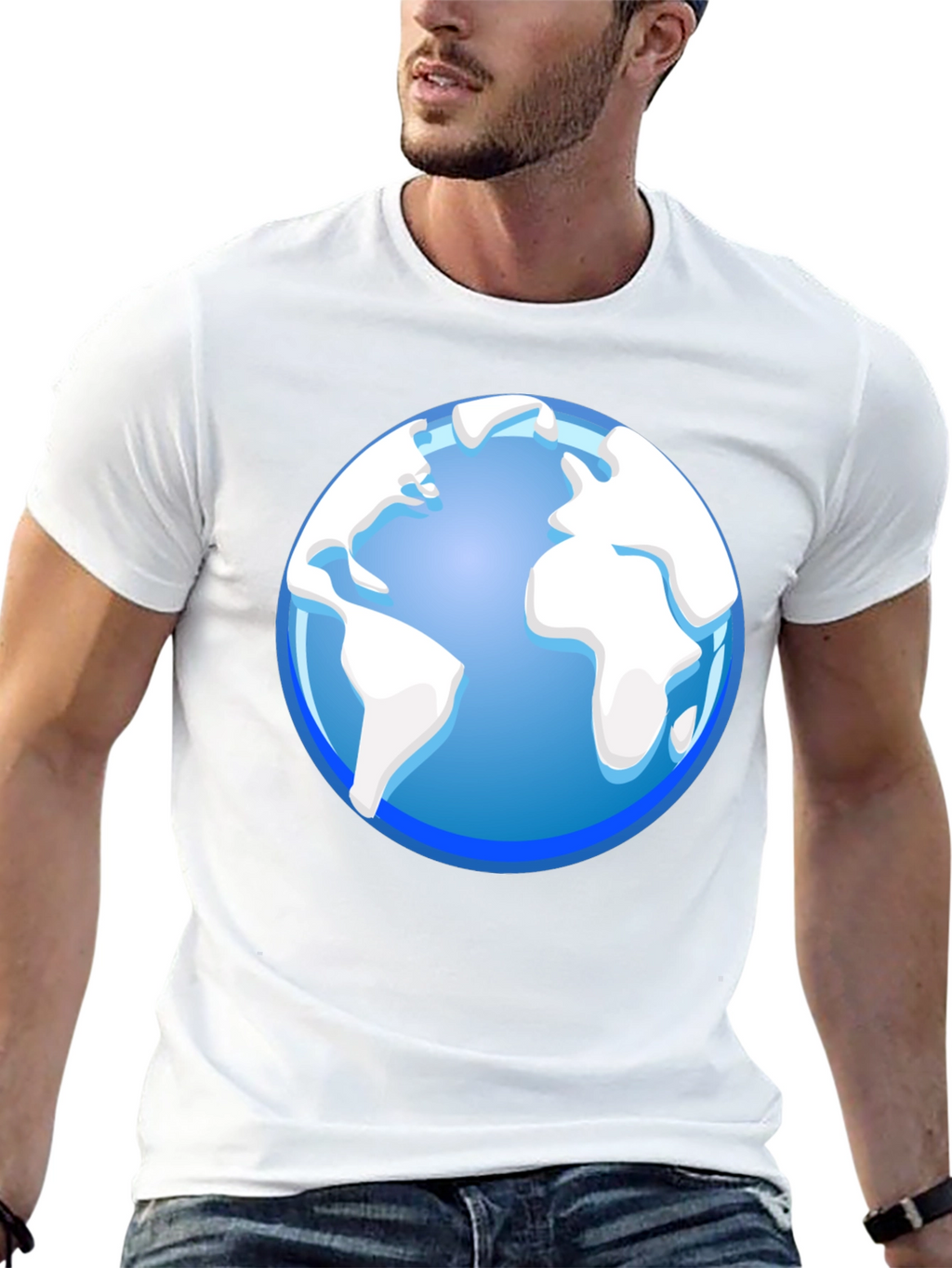 Globe Graphic Black T-Shirt
