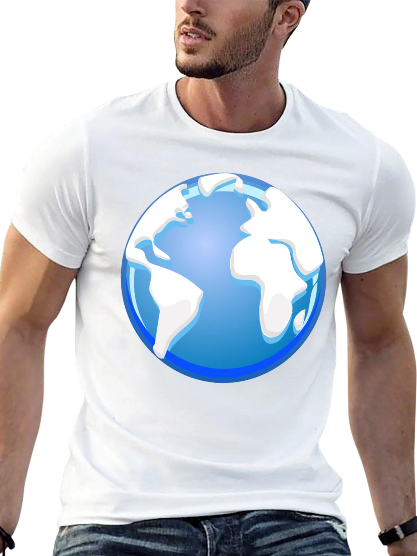 Globe Graphic Black T-Shirt