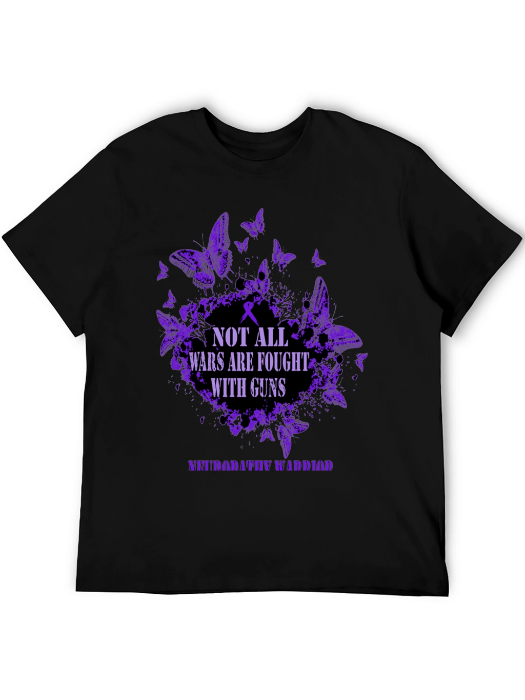 Neuropathy Warrior T-Shirt - Butterfly Purple Graphic Tee