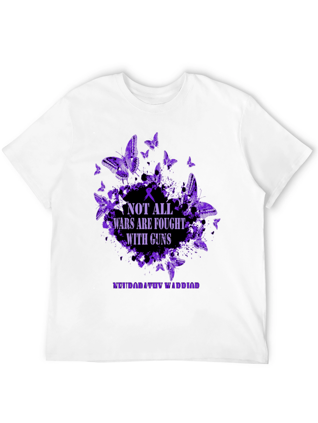 Neuropathy Warrior T-Shirt - Butterfly Purple Graphic Tee