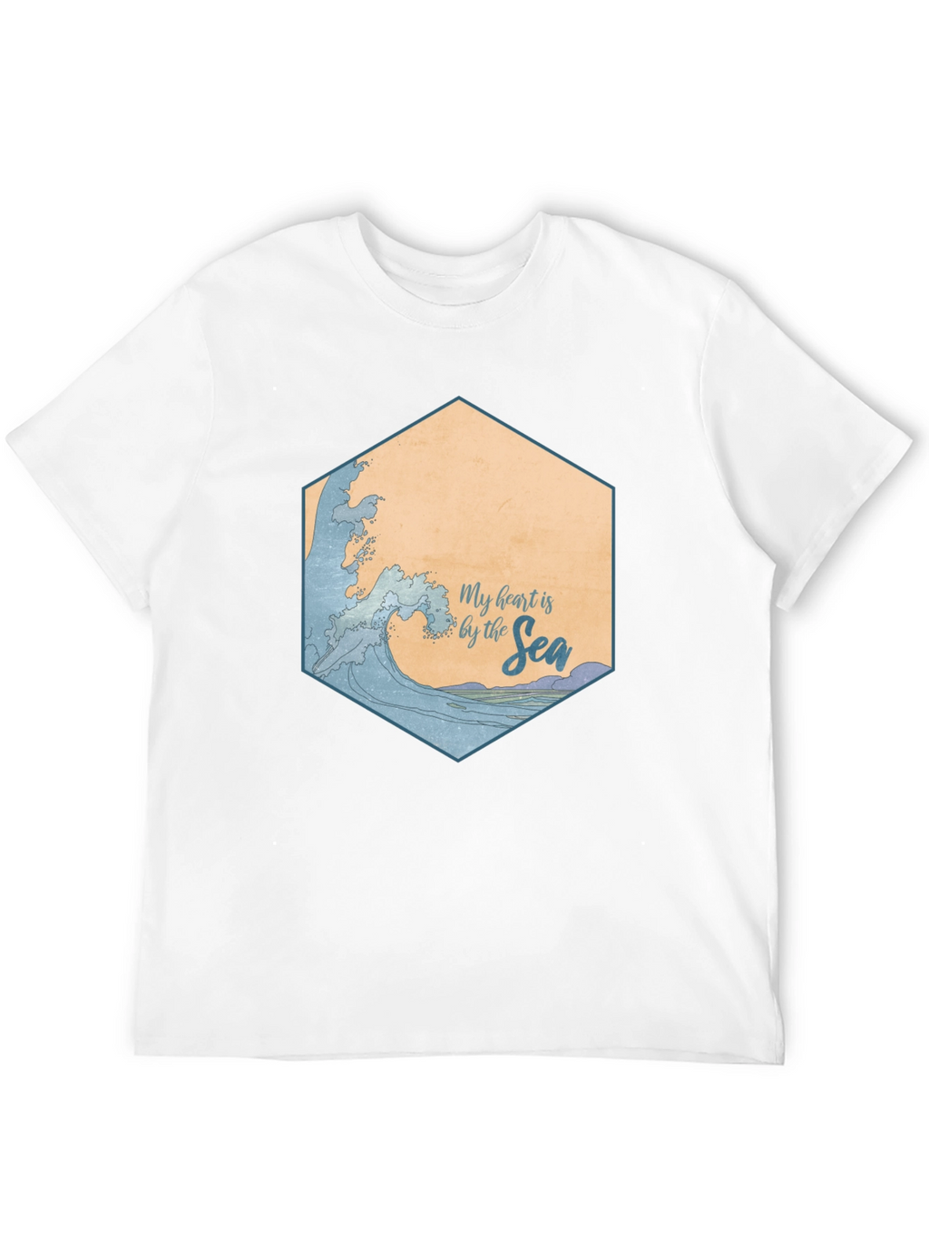 My Heart is by the Sea Black T-Shirt