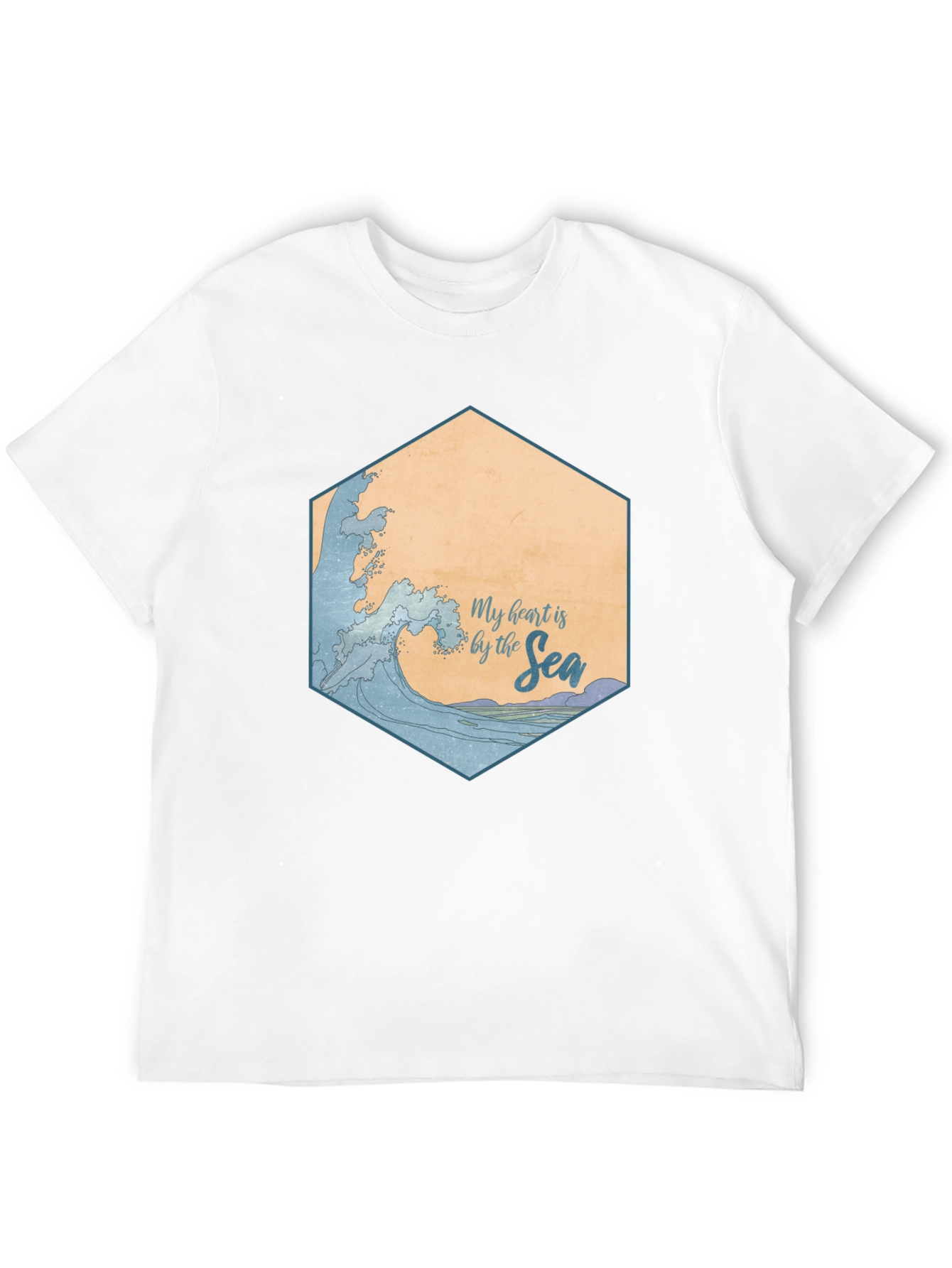 My Heart is by the Sea Black T-Shirt