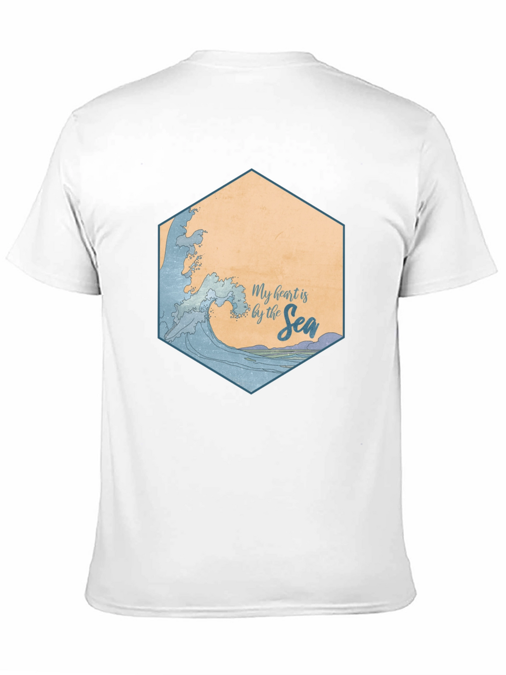 My Heart is by the Sea Black T-Shirt
