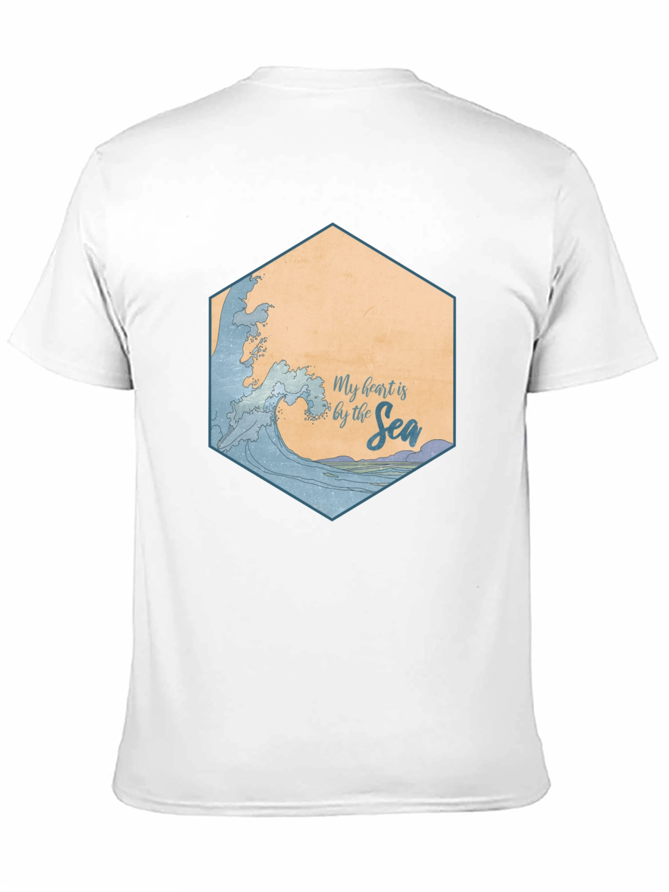 My Heart is by the Sea Black T-Shirt