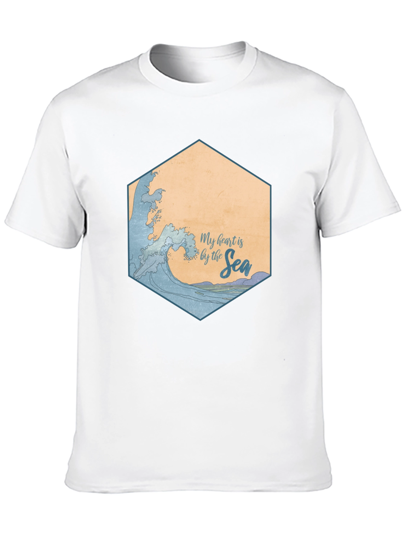 My Heart is by the Sea Black T-Shirt