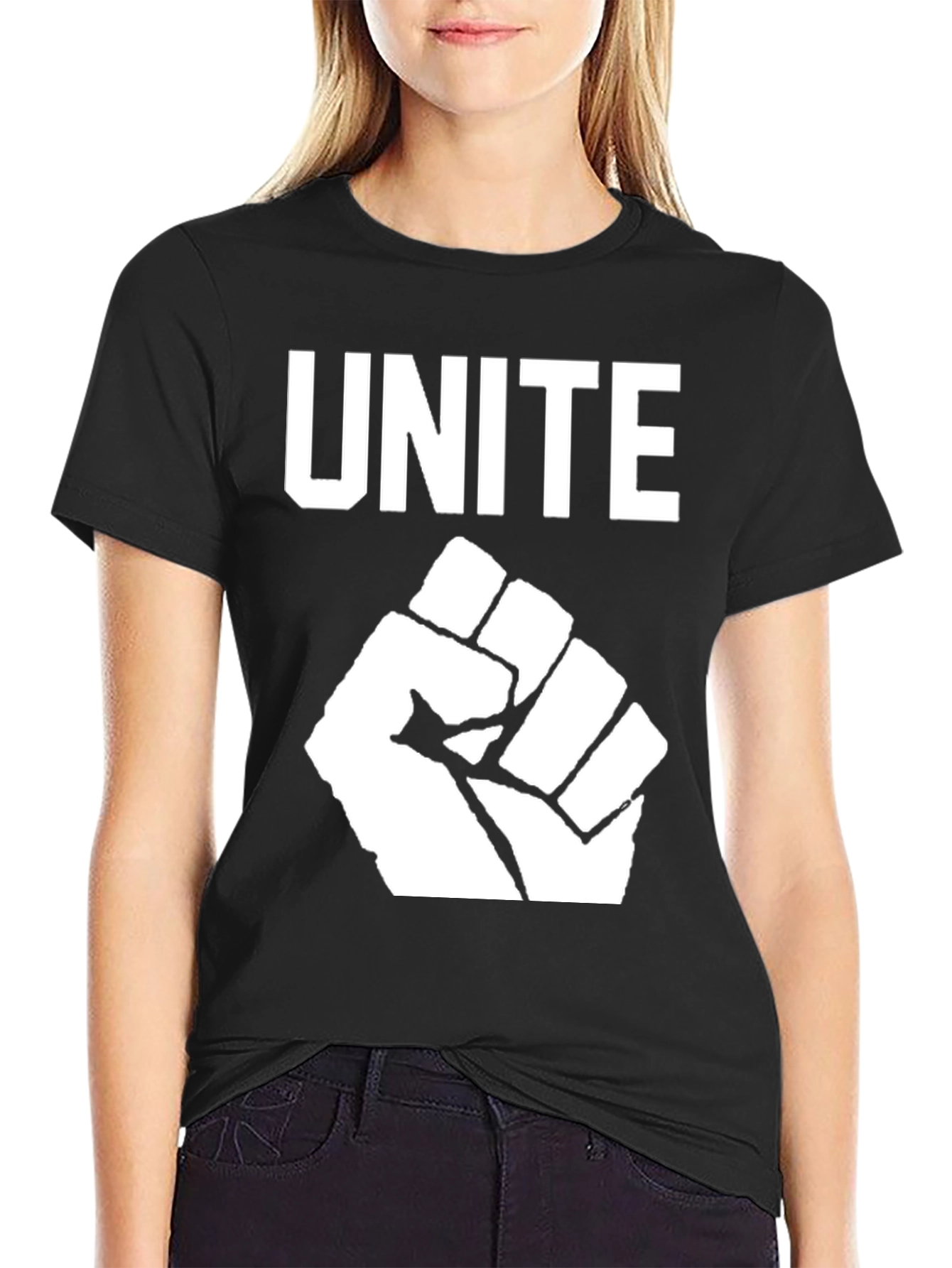 Unite Fist Graphic Tee - Black