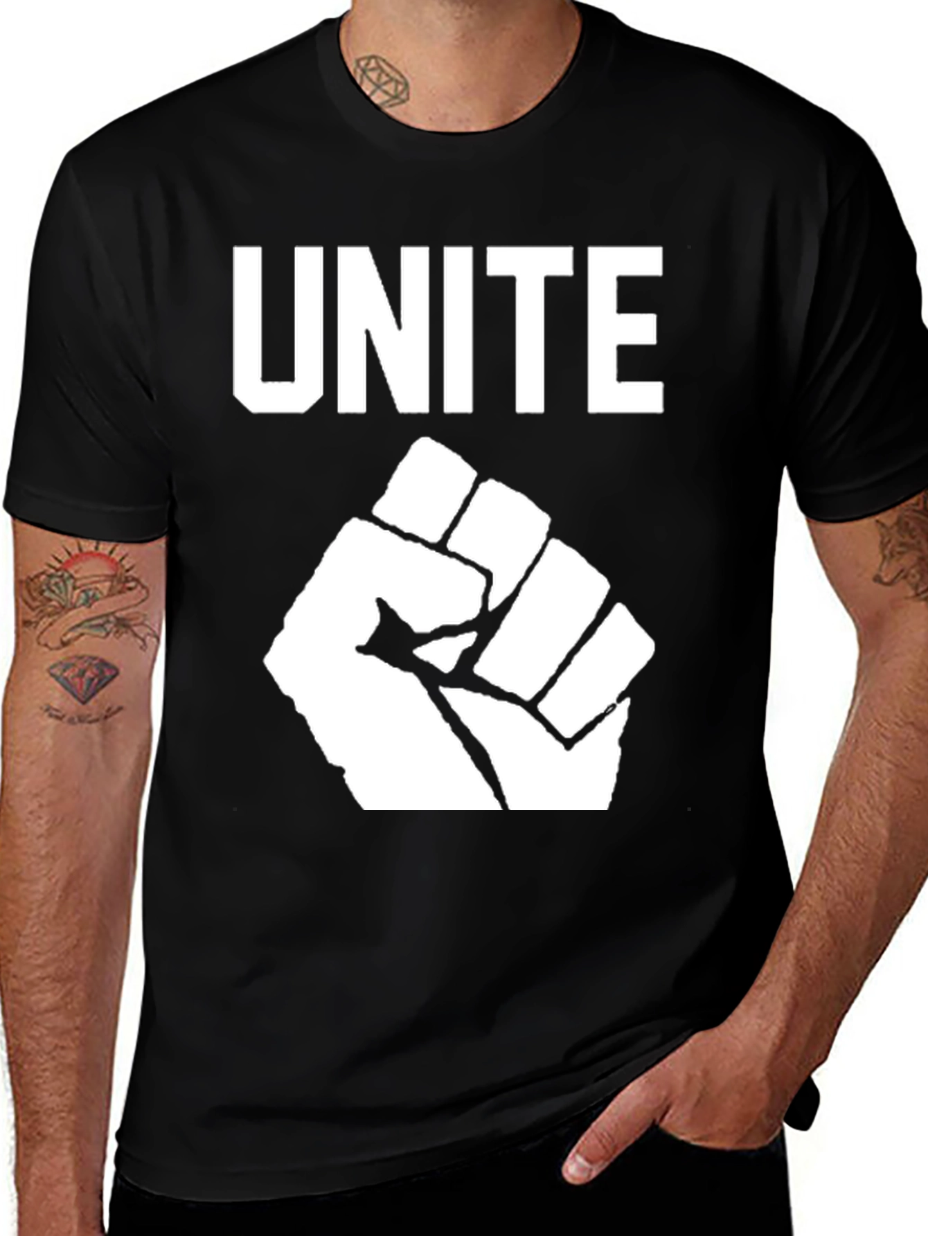 Unite Fist Graphic Tee - Black