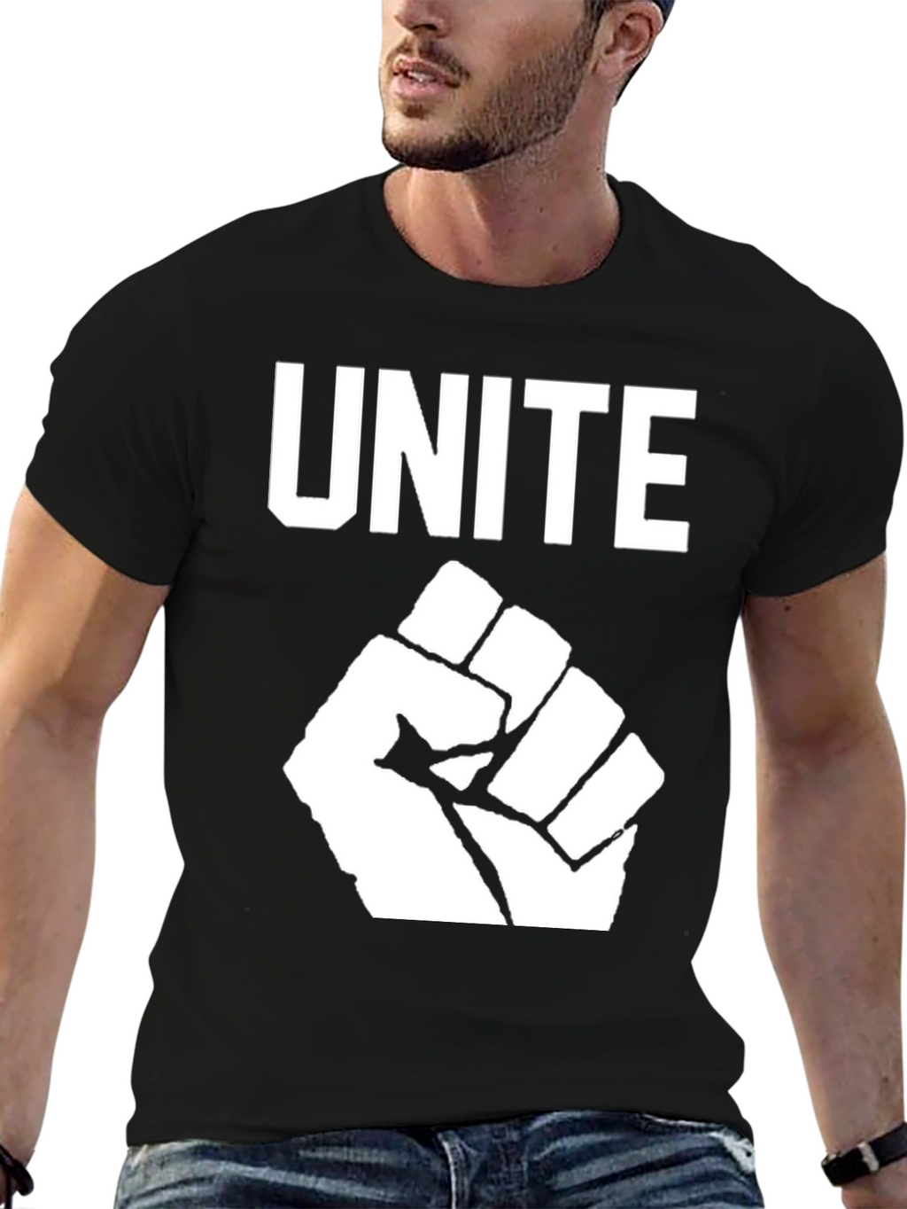 Unite Fist Graphic Tee - Black