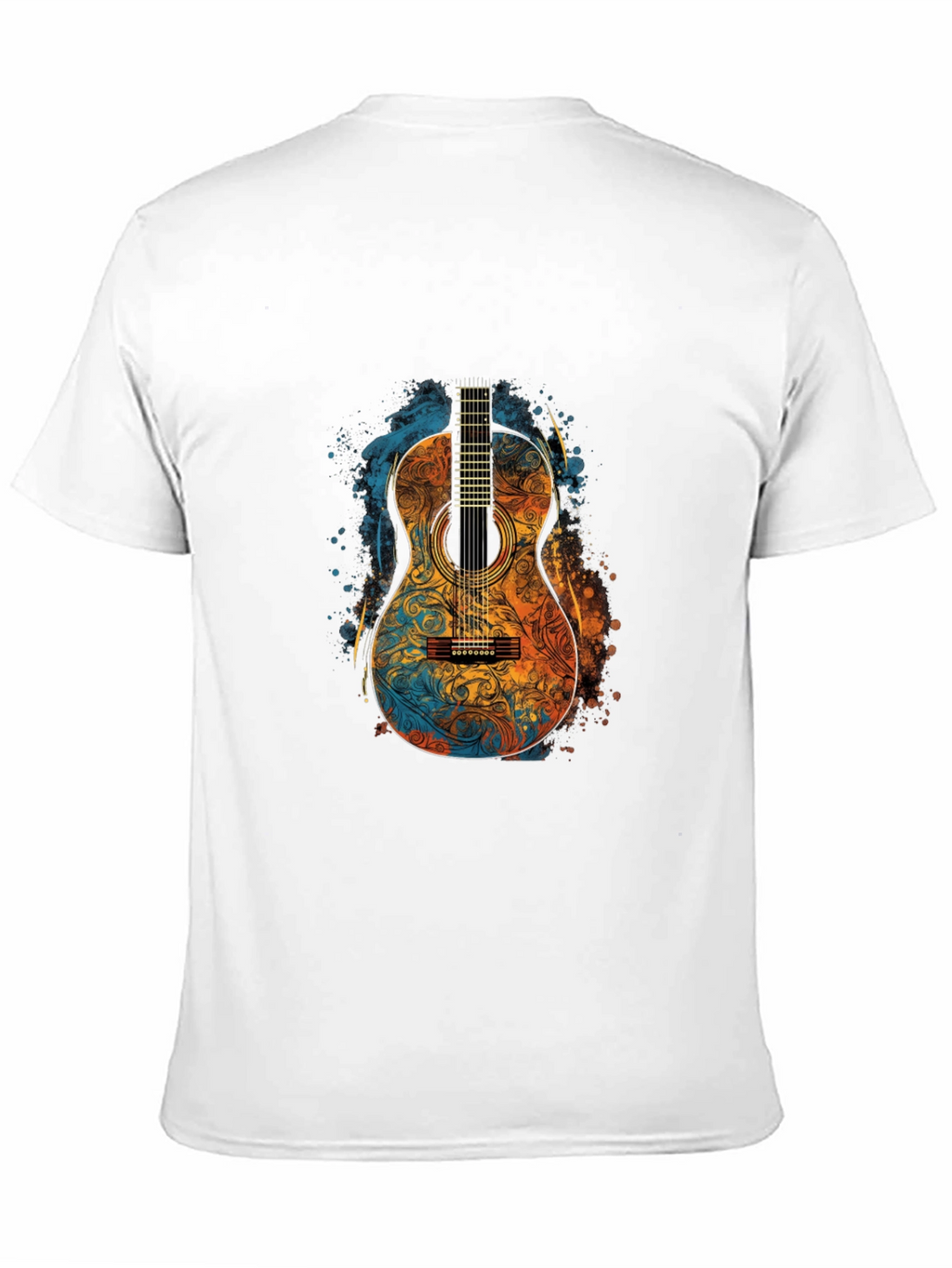 Acoustic Guitar Art Black T-Shirt