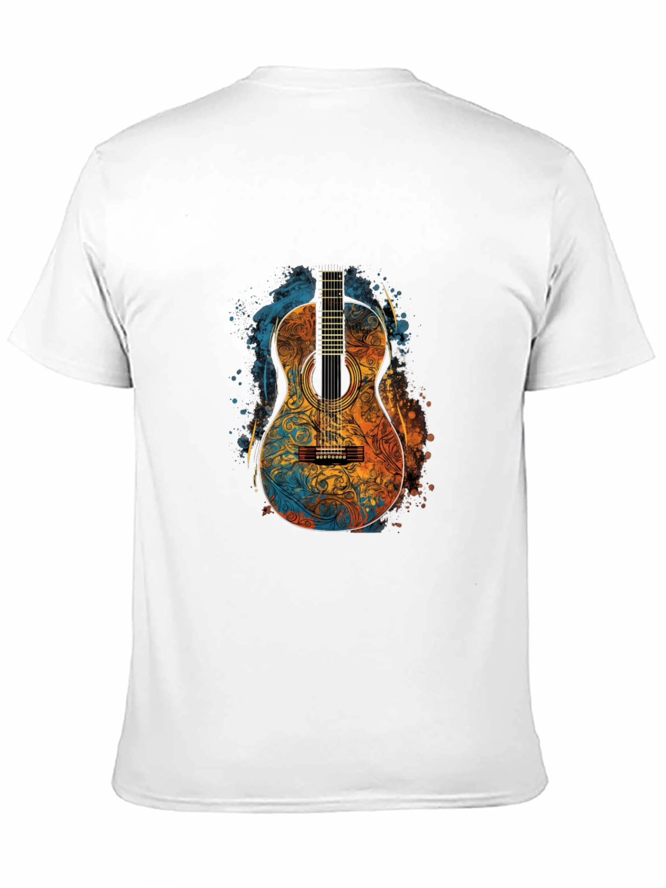 Acoustic Guitar Art Black T-Shirt