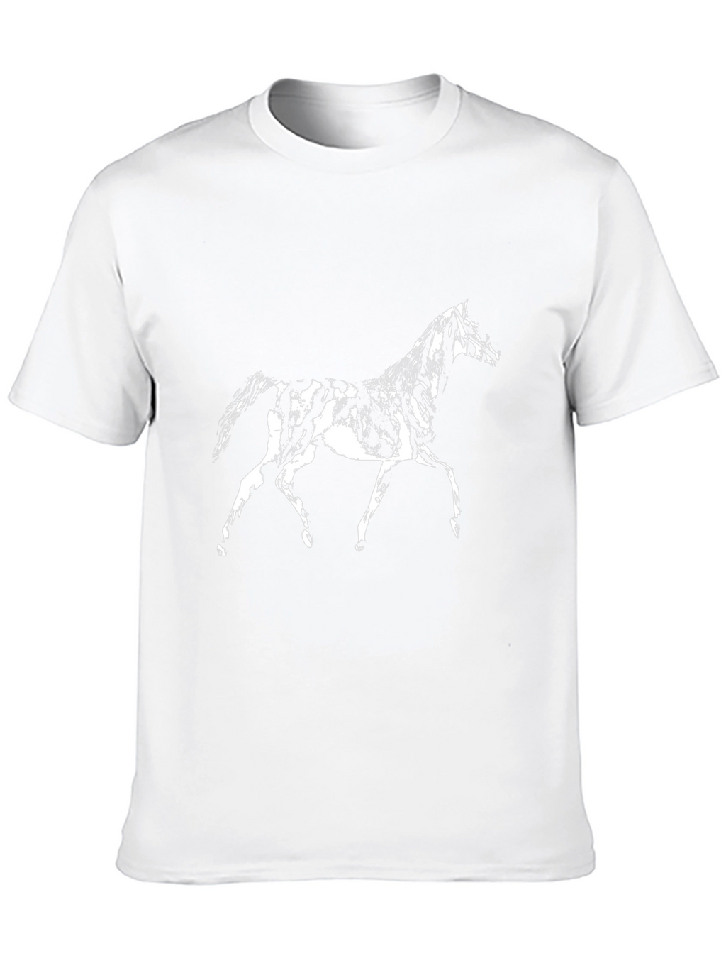 Horse Graphic Print Black T-Shirt