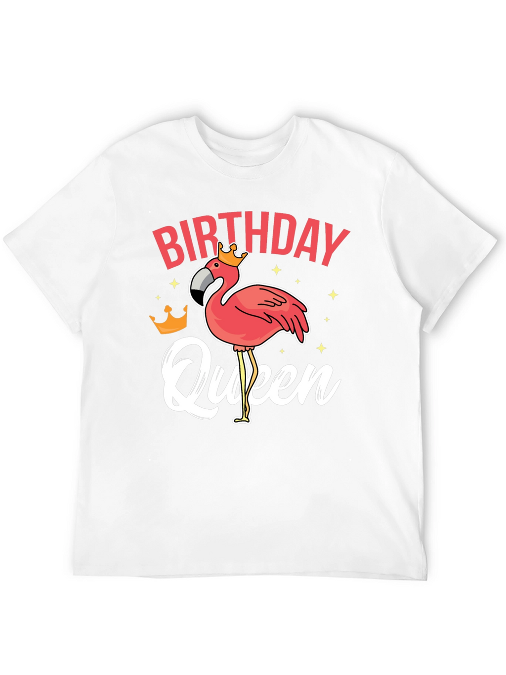 Birthday Queen Flamingo Graphic T-Shirt