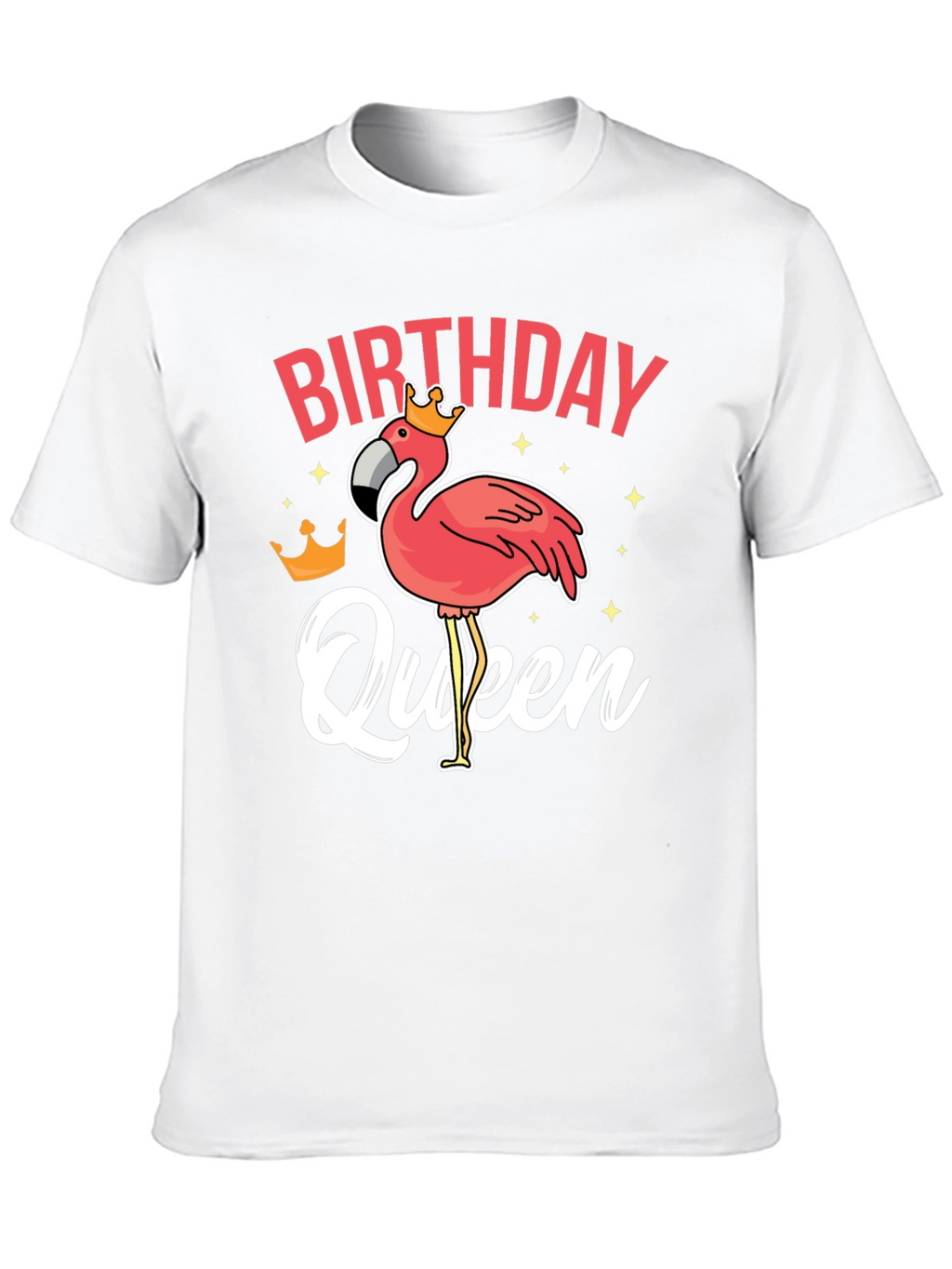 Birthday Queen Flamingo Graphic T-Shirt