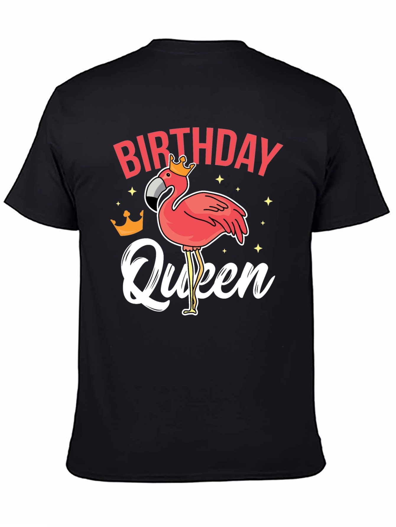 Birthday Queen Flamingo Graphic T-Shirt
