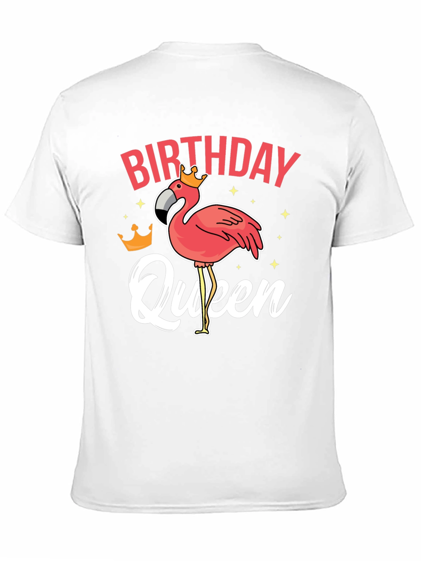 Birthday Queen Flamingo Graphic T-Shirt