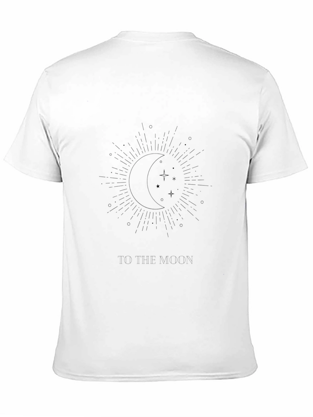 Celestial Moon & Stars Black Graphic Tee