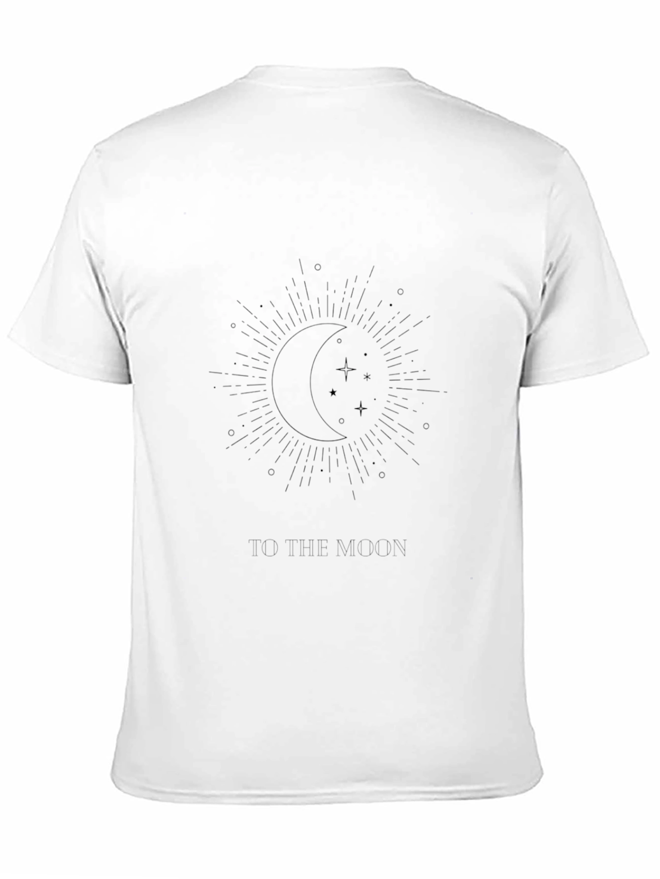 Celestial Moon & Stars Black Graphic Tee