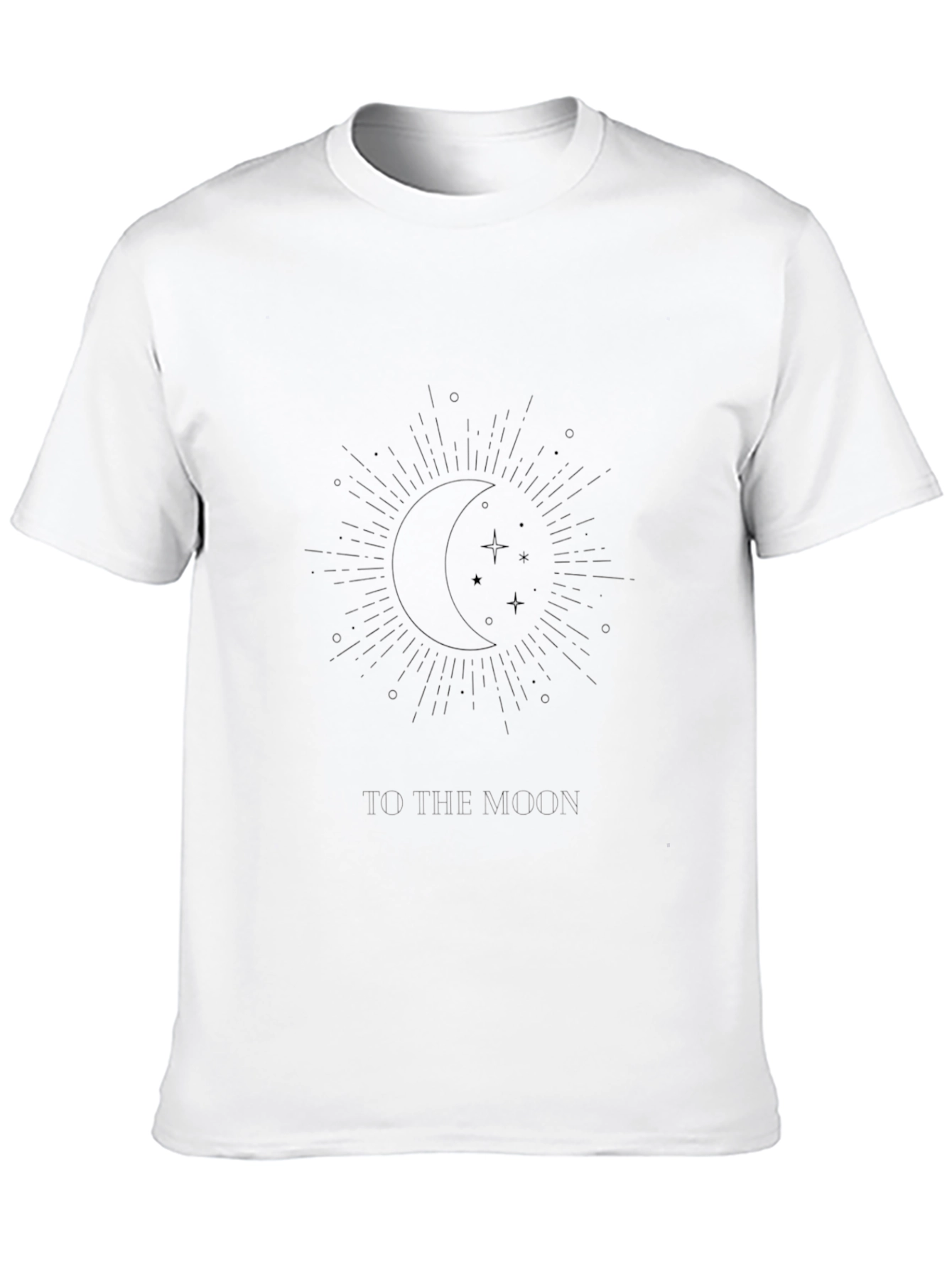 Celestial Moon & Stars Black Graphic Tee