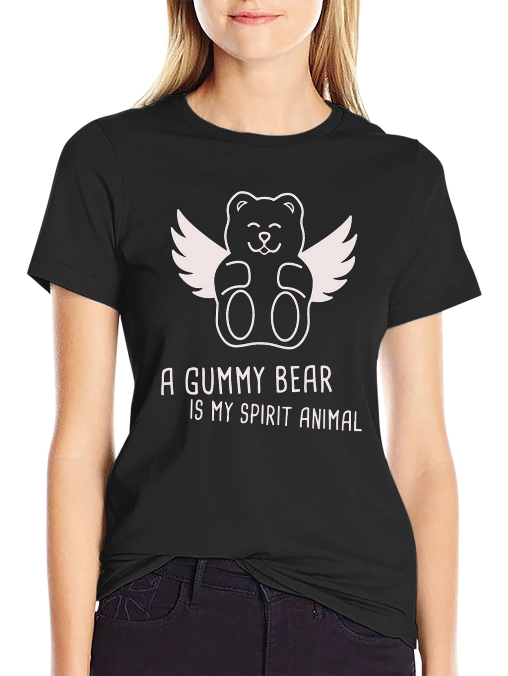Gummy Bear Spirit Animal Black T-Shirt