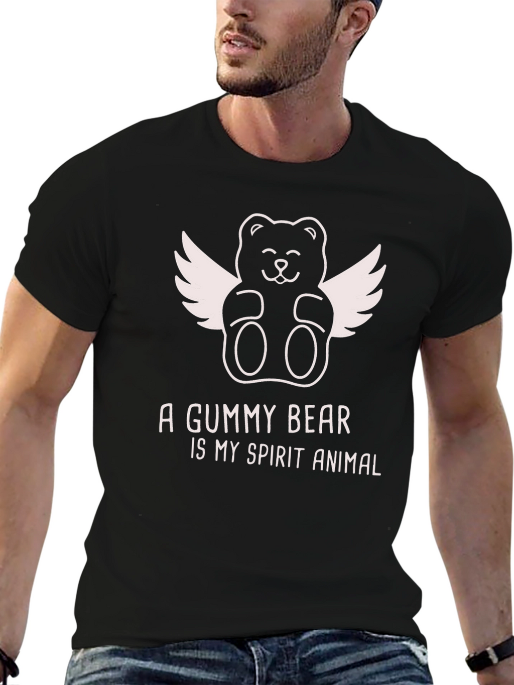 Gummy Bear Spirit Animal Black T-Shirt