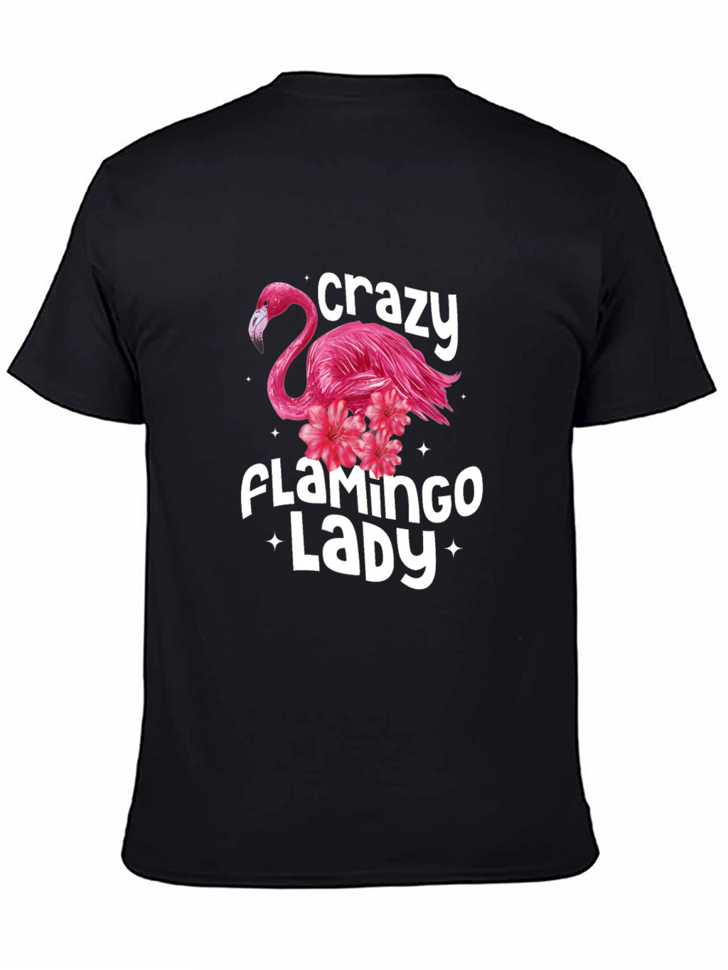 Crazy Flamingo Lady Graphic Tee
