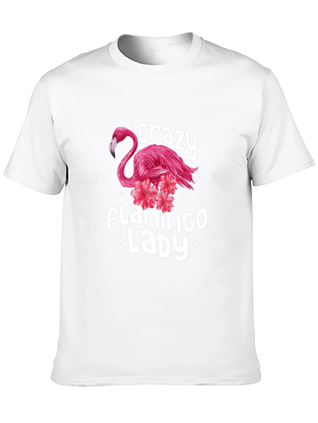 Crazy Flamingo Lady Graphic Tee
