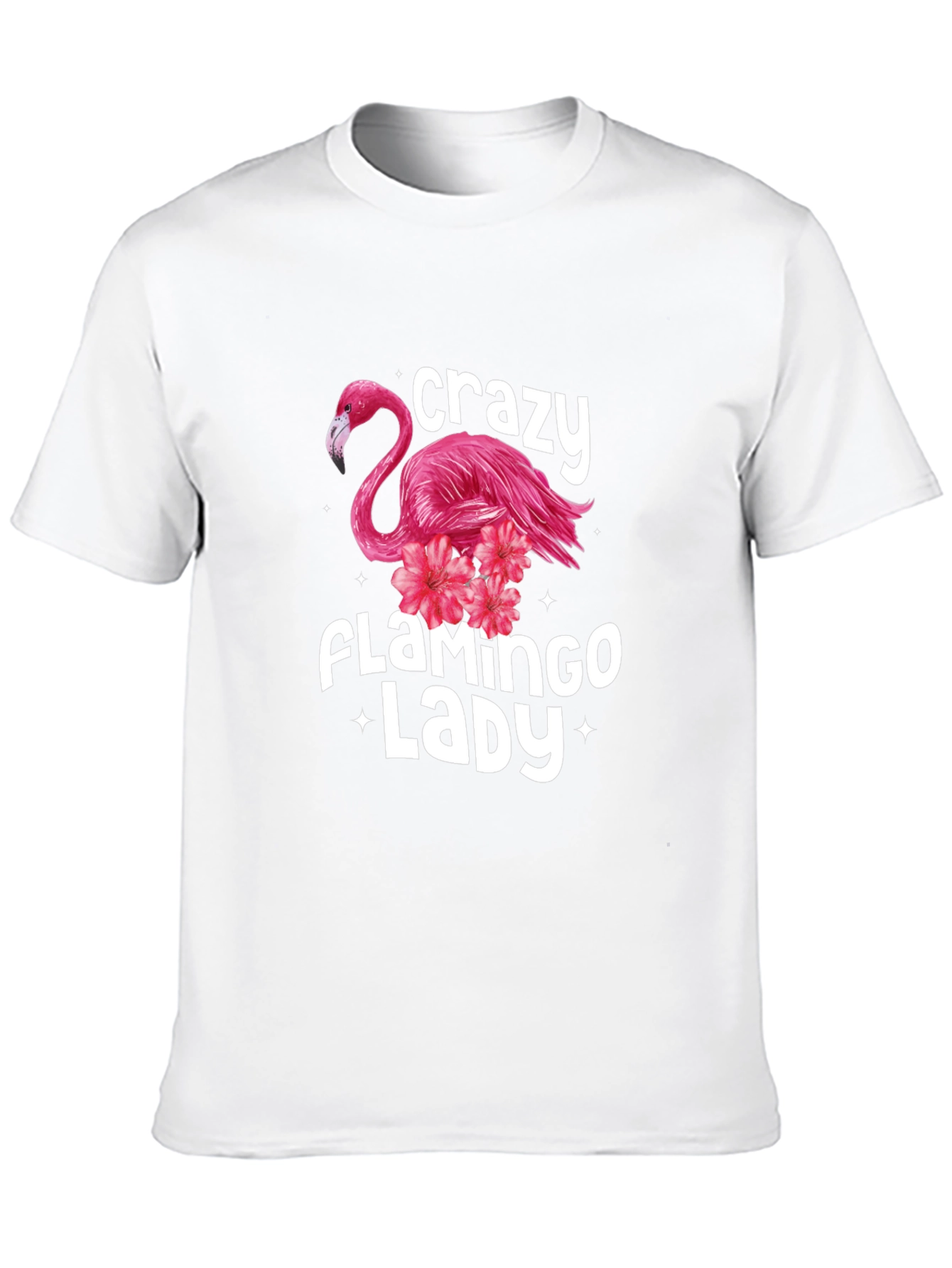 Crazy Flamingo Lady Graphic Tee