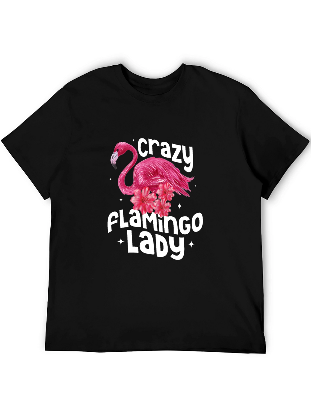 Crazy Flamingo Lady Graphic Tee