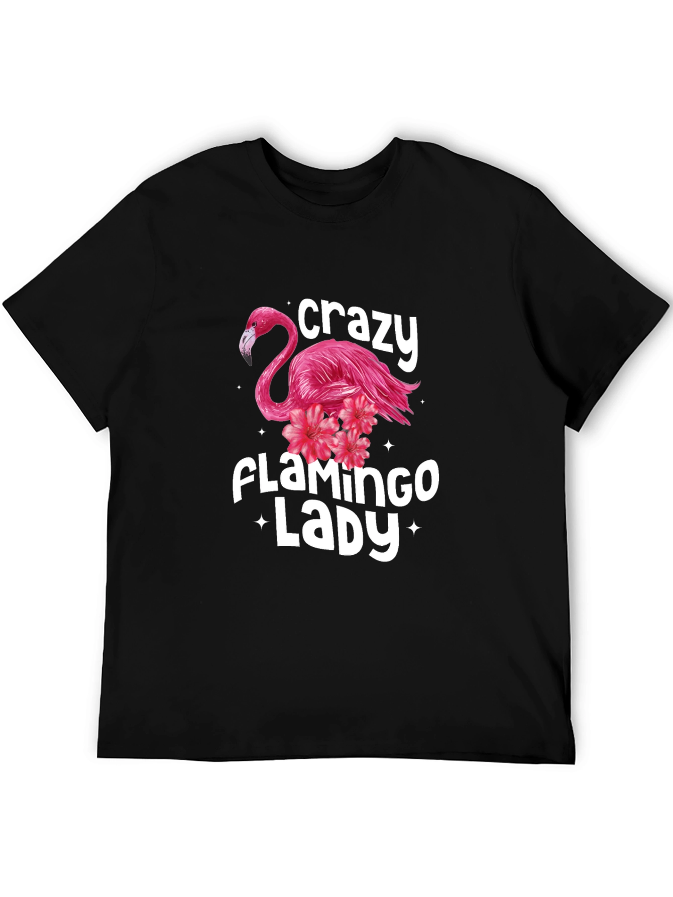 Crazy Flamingo Lady Graphic Tee