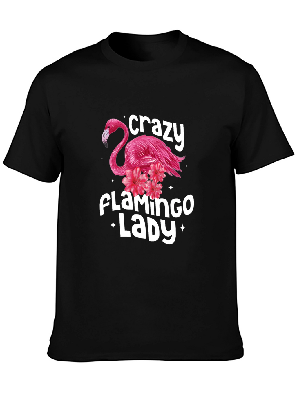 Crazy Flamingo Lady Graphic Tee